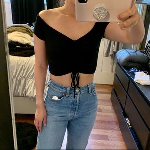Black crop top